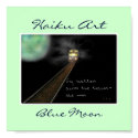 Blue Moon Haiku Art Print by Reflekshins Blue Moon Haiku Art Print