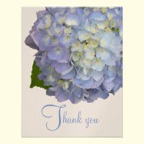 Blue Moon Hydrangea Flat Wedding Thank You Cards invitations
