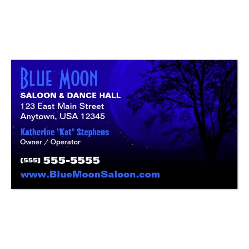 Blue Moon Image Business Card (front side)