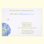 Blue Moon Menu Selection Wedding Reply Card invitations