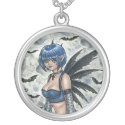Blue Moon Sprite Fairy Round Necklace necklace