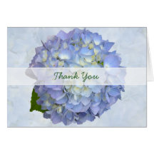 Blue Moon Thank You, Folded Hydrangea Note Card