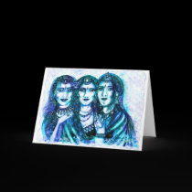 Blue Moon Trio  Greeting Card
