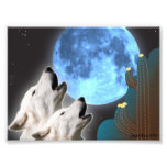 Blue Moon Wolves Photo Print