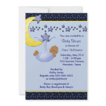 Blue Moon  Yellow Stars Ethnic Boy Shower Custom Announcements