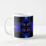 Blue Moons Fractal Art Mug
