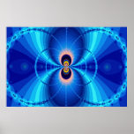 Blue moons Fractal Posters