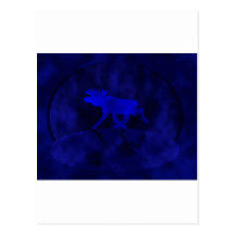 Blue Moose Post Card