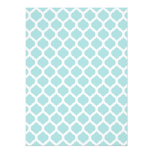 Blue Moroccan Pattern Wedding Invitations