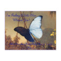 Blue Morphing Butterfly Post Card postcards by Rb_barnes2 Blue Morphing Butterfly Post Card postcards