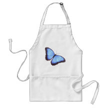 Blue morpho butterfly aprons