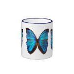 Blue morpho butterfly coffee mug