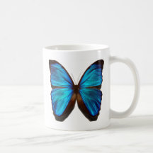 Blue Morpho Butterfly Coffee Mugs