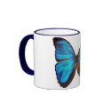 Blue morpho butterfly mugs
