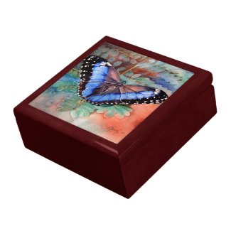 Blue Morpho Jewelry Box