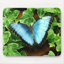 Blue Morpho Mousepad by draconyz Blue Morpho Mousepad