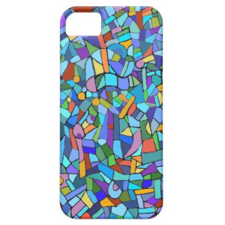 Blue Mosaic Decorative Pattern iPhone 5 Cover