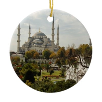 Blue Mosque Christmas Tree Ornaments