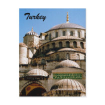 blue mosque post card