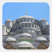 Blue Mosque Square Sticker