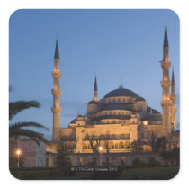 Blue Mosque, Sultanhamet Area, Istanbul, Turkey Square Stickers