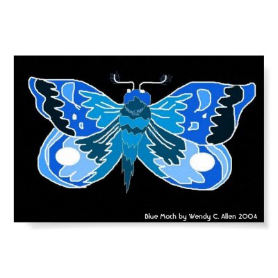 Blue Moth print by eelkat