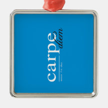 Blue Motivational Inspirational Quote Ornaments