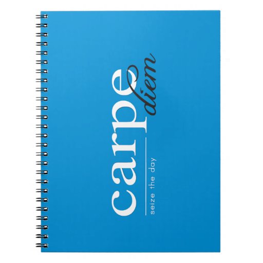 Blue Motivational Inspirational Quote Spiral Notebook Zazzle