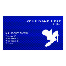 Blue Motocross Whip Business Card Templates