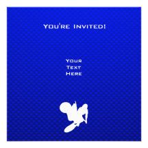 Blue Motocross Whip Custom Invitations