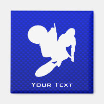 Blue Motocross Whip Magnets