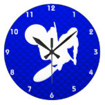 Blue Motocross Whip Wall Clock