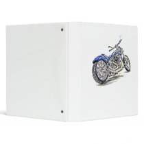 Blue Motorcycle HDR Binders