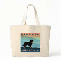 Blue Mountain Bernese Dog Tote Bags