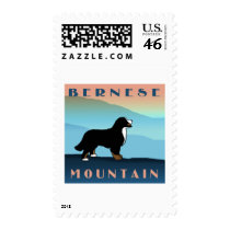 Blue Mountain Bernese Dog Postage Stamps