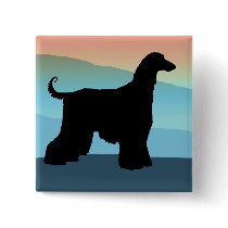 Blue Mountains Afghan Hound Buttons