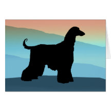 Blue Mountains Afghan Hound Card