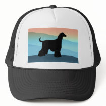 Blue Mountains Afghan Hound Trucker Hats