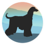 Blue Mountains Afghan Hound Round Sticker