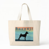 Blue Mountains Basenji Canvas Bags