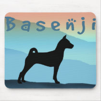 Blue Mountains Basenji Mouse Pad