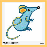 Blue mouse wall decals