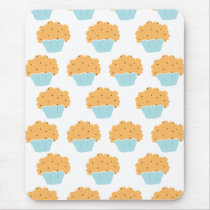 Blue Muffin pattern Mousepads