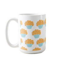 Blue Muffin pattern Coffee Mug