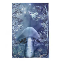 blue mushroom kitchen towels