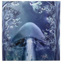 blue mushroom napkin