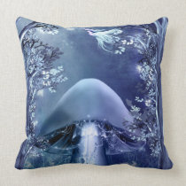 blue mushroom throw pillows