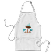 Blue Mushrooms Apron