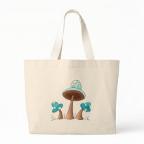 Blue Mushrooms bags by robynsnest Blue Mushrooms bags