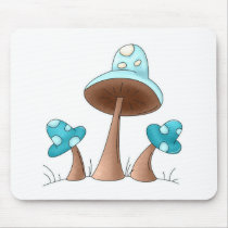 Blue Mushrooms mousepads by robynsnest Blue Mushrooms mousepads
